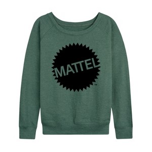 Women's - Mattel - Mattel Original Logo Lightweight French Terry Wide Neck Long Sleeve Shirt - 1 of 4