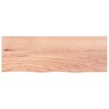 vidaXL Wall Shelf Light Brown 31.5 in.x11.8 in.x(0.8 in.-1.6 in.) Treated Solid Wood Oak - image 4 of 4