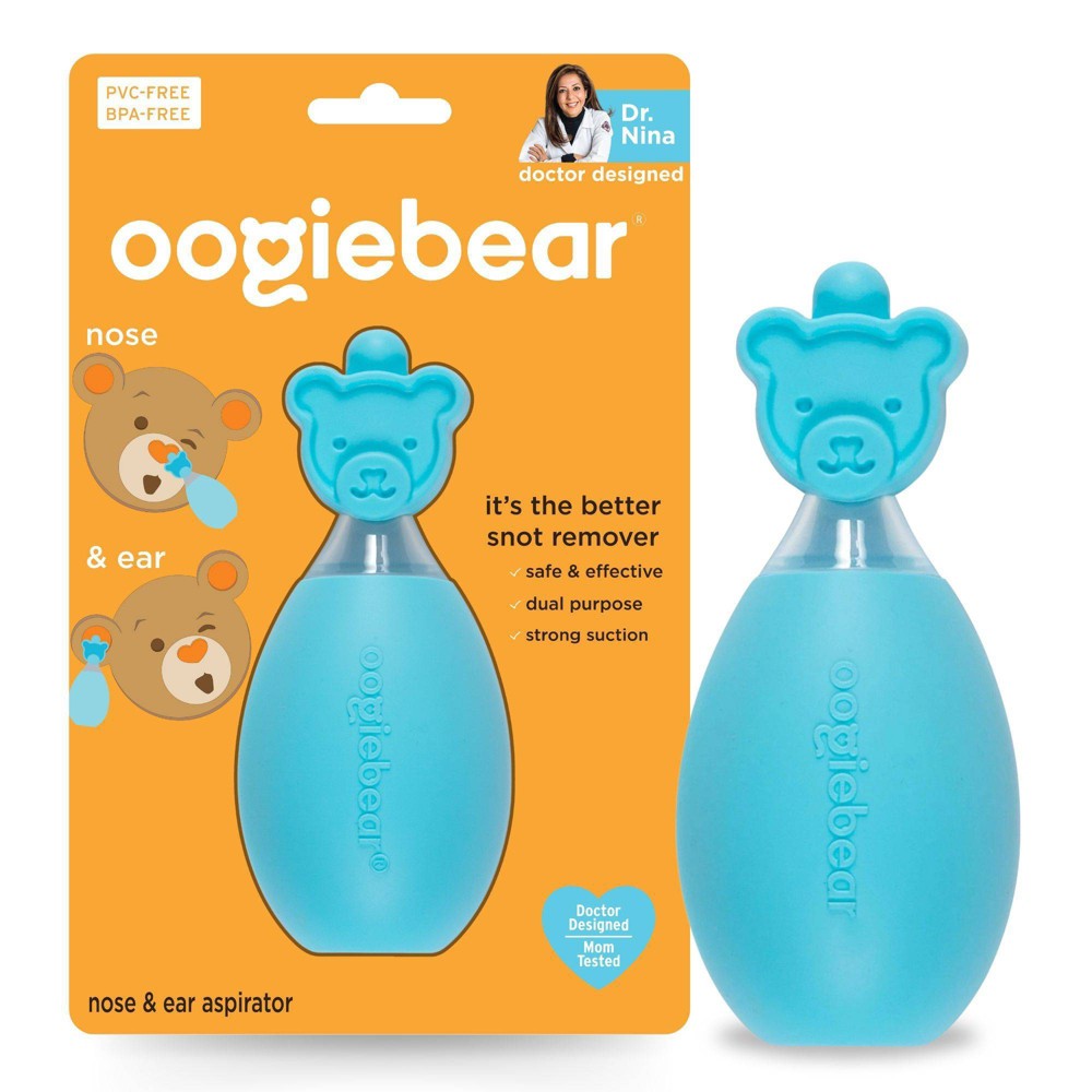 Photos - Nasal Aspirator oogiebear Bulb Aspirator Handheld Baby Nose Cleaner for Newborns, Infants, and Toddlers - Blue: Manual 