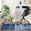 4'x5'6" Checkered Power Loom Woven Area Rug Blue - Room Essentials™: Cotton & Polyester, Flat Pile, Indoor Use, Check Pattern - 2 of 4