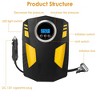 iMountek"Portable 12V Car Tire Inflator with Digital Display, 150 PSI, LED Light & Multi-Use Adapters"Black - 2 of 4