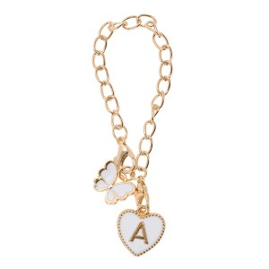 Unique Bargains Butterfly Heart Cup Chain Charm Water Cup Pendant 1 Pc - 1 of 4