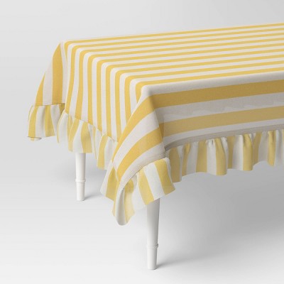 104"x60" Yellow Striped Tablecloth - Threshold™