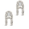 SHINE by Sterling Forever Mavis CZ Molten Metal Folded Hoop Earrings - 2 of 3