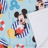 NoJo Disney Mickey Mouse Summertime Splash Blue, Orange, Yellow, and White Super Soft Cuddly Plush Baby Blanket - image 4 of 4