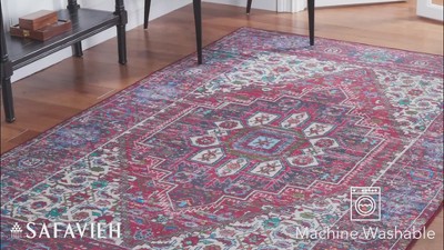 Tucson Traditional 6' x 9' Red Synthetic Rectangular Rug