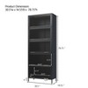 78" Tall Display Cabinet with Glass Doors, 5-Tier Metal Freestanding Curio Cabinet, Versatile Kitchen Pantry Cabinet, Display Bookshelf for Home - 3 of 4