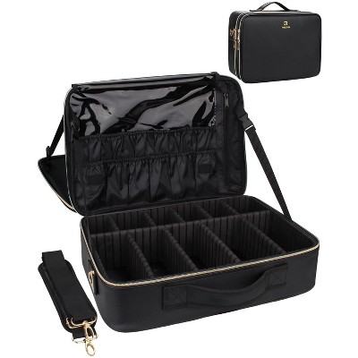Paaaawaters Extra Large Makeup Case 17 Inch Super Large Capacity Travel Makeup Train Case Professional Makeup Artist Case