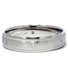 Pompeii3 Mens 14K White Gold Diamond Wedding Brushed Band Ring - 2 of 4