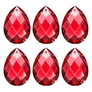 Unique Bargains DIY Hanging Grid K9 Crystal Pendant Teardrop beads 6 Pcs - 1 of 4