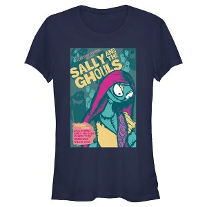 Juniors Womens The Nightmare Before Christmas Sally and the Ghouls Festival Poster T-Shirt - 1 of 4