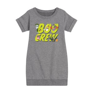 Girls' - SpongeBob SquarePants - Boo Crew Graphic Short Sleeve Fleece Dress - 1 of 4