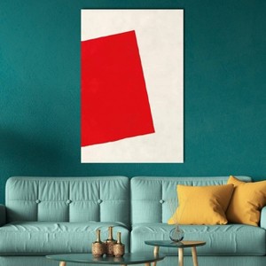 iCanvas Modern Art Red Square (After Albers) by 5by5collective Canvas Print Wall Art - 1 of 3