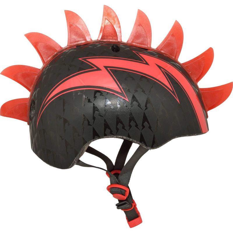 Raskullz LED Bolt Light Up Mohawk Child Helmet - Black/Red, 5 of 11