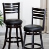 NicBex Dining Chairs Upholstered Chair Bar Height Chairs Slat Back Swivel Chair Leather Accent Seat for Kitchen - 2 of 4