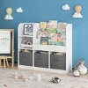 KTMBDW Kids Bookcase and Bookshelf with 3 Collapsible Fabric Drawers, Bookcase Display Stand, Toy Storage Organizer for Bedroom, Hallway - 4 of 4