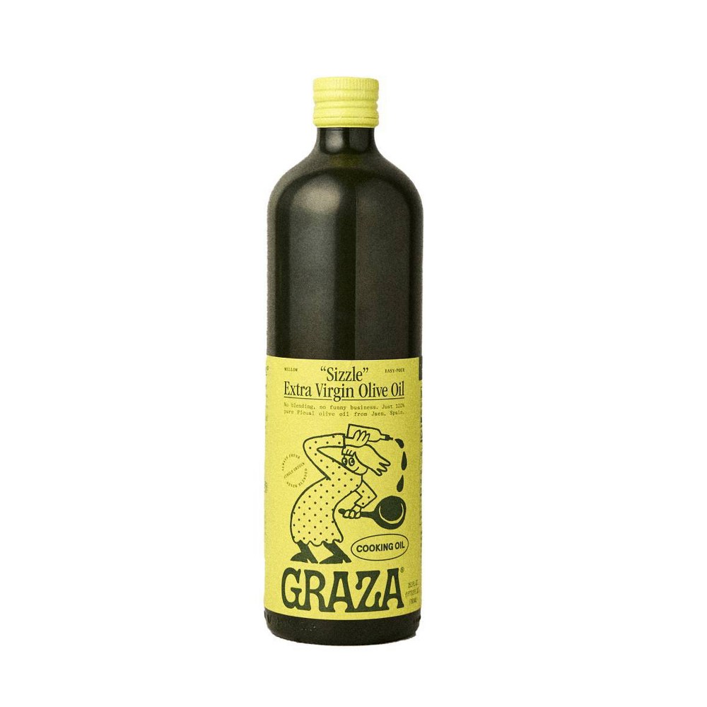 Graza "Sizzle" Extra Virgin Cooking Olive Oil Glass Bottle - 750ml