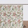 Ellis Curtain Brissac Classic Floral Design Button Holes Shower Curtain 70" x 72" Red - 3 of 4