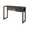 INFURNIC Desks Modern Fluted Drawer Writing Desk with Telescoping Metal Glides and Two Tone Design, Brown, 46"*16"*30" - 3 of 4