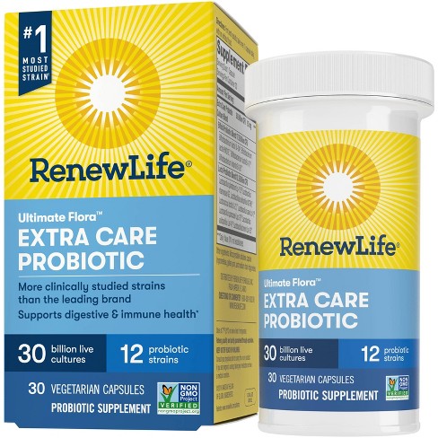 Renew Life Ultimate Flora Probiotic For Extra Care Vegetarian Capsules 30ct Target