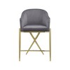 Meridian Furniture,Xavier Grey Velvet Counter Stool - 3 of 4