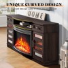AMERLIFE 70" LED Curved Fireplace TV Stand with 36'' Electric Fireplace - 3 of 4