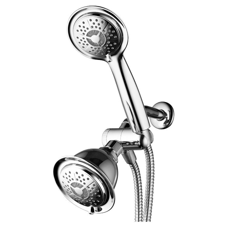Led Combo Shower System Chrome - DreamSpa: 2-in-1 Rainfall & Massage with 5ft Stainless Steel Hose, 1 of 6