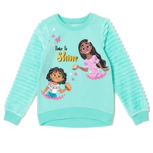 Disney Girls Fleece Sweatshirt with Faux Fur Sleeves Little Kid to Big Kid - 1 of 4