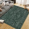 TackView Area Rugs for Living Room Bedroom, Large Washable Rug, Vintage Floral Boho Non Slip & Low Pile - 2 of 4