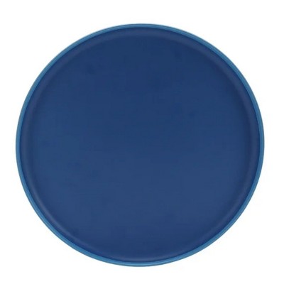 LunaLulinlk Bamboo Melamine Dinner Plate, Blue