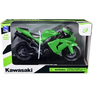 Kawasaki ZX-10R Ninja Motorcycle Green 1/12 Diecast Model by New Ray - 1 of 3