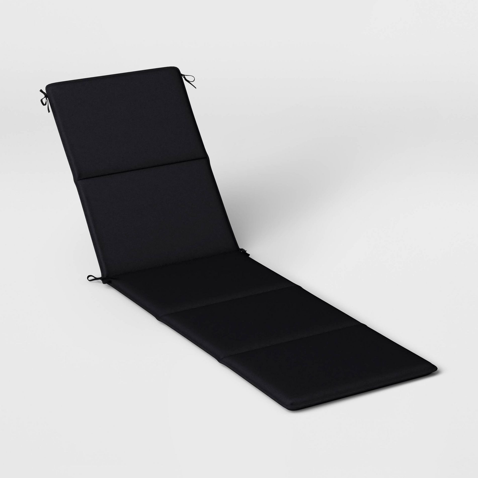 22"x78" Solid Chaise Cushion Black - Room Essentials™