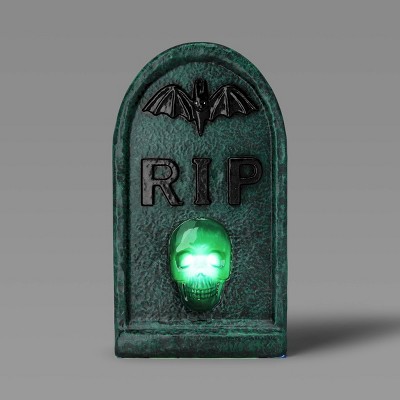 20" Textured RIP Tombstone Halloween Decorative Prop Dark Green - Hyde and EEK! Boutique™