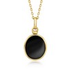 Ross-Simons Mother-Of-Pearl and Onyx Reversible Pendant Necklace in 18kt Gold Over Sterling - 4 of 4