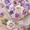 BRINJOY Artificial Purple Flower Set - 18-Piece Silk Floral Arrangement with Dahlias, Roses, and Greenery for DIY Weddings & Home Decor - 2 of 4