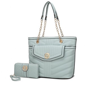 MKF Collection Chiari Vegan Leather Women's Tote Bag with Wallet by Mia K - 1 of 4