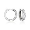 Ross-Simons 1.50 ct. t.w. CZ Huggie Hoop Earrings With Removable Drops in Sterling Silver - 3 of 4