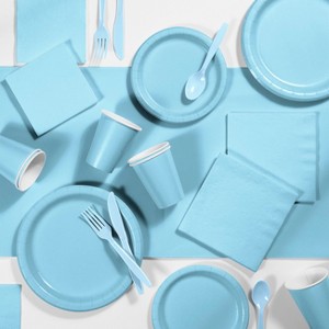 245pk Party Supplies Kit Pastel Blue - 1 of 4