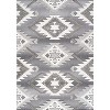 Sumak High-Low Pile Neutral Diamond Kilim Indoor/Outdoor Area Rug - JONATHAN Y - 2 of 4