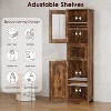 Tall Bathroom Cabinet, Freestanding Storage Cabinet with Glass Doors and Adjustable Shelves and Drawers, 67" Tall Cabinet for Kitchen, Pantry - 3 of 4