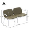 Outdoor Plastic Loveseat With Cushion,Loveseat With Weather-Resistant PP Frame,Modern Loveseat for Balcony or Backyard-Cuddlewood - 4 of 4