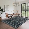 Floral Washable Area Rugs Non-Slip Non-Shedding Contemporary Accent Rugs - 2 of 4