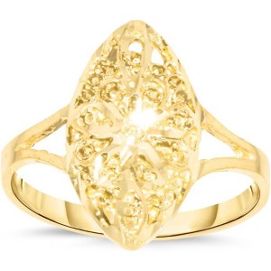 10k Yellow Gold 16.9mm Small Openwork Filigree Ring - 1 of 4