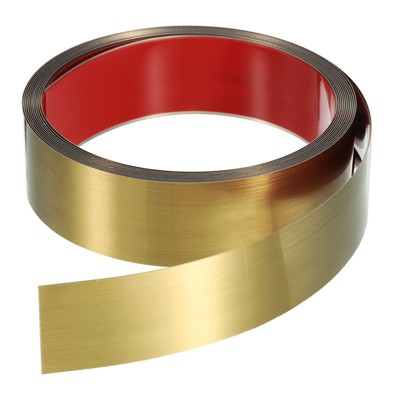 Unique Bargains Self-Adhesive Stainless Steel Mirror Finish Peel and Stick Wall Trim