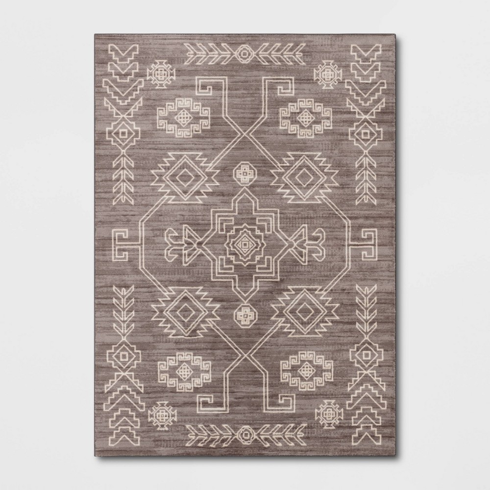 Photos - Area Rug 5'x7' Global Persian Style  Gray - Threshold™