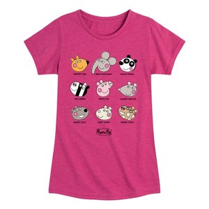 Girls' - Peppa Pig - Freddy Emily Peggi Zoe Mandy Danny Suzy Pedro Fitted Short Sleeve Graphic T-Shirt - 1 of 4