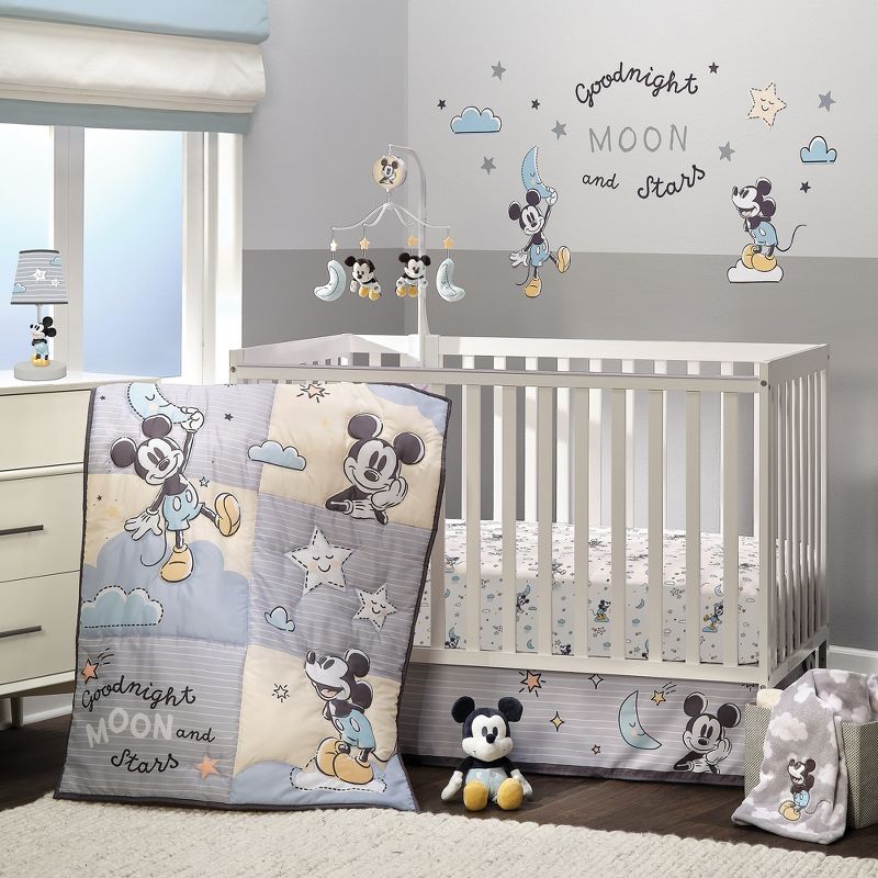 Lambs & Ivy Disney Baby Moonlight Mickey Mouse Fitted Crib Sheet - White, 4 of 6