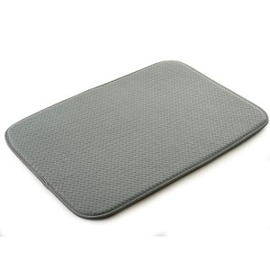 LunaLulinlk Dish Drying mat, 18" x 12", Gray - 1 of 4