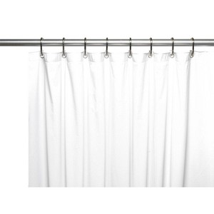 Carnation Home Fashions 8 Gauge Vinyl Shower Curtain Liner with Weighted Magnets and Metal Grommets - 72x72" - 1 of 3