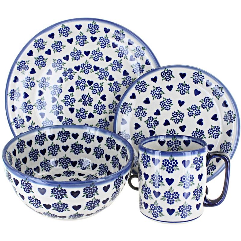 Blue Rose Polish Pottery 1000A Andy Casual 16 Piece, 1 of 2